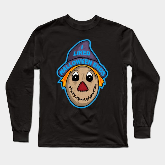 I Like Halloween Ends Corey Cunningham Scarecrow Mask Long Sleeve T-Shirt by popgorn